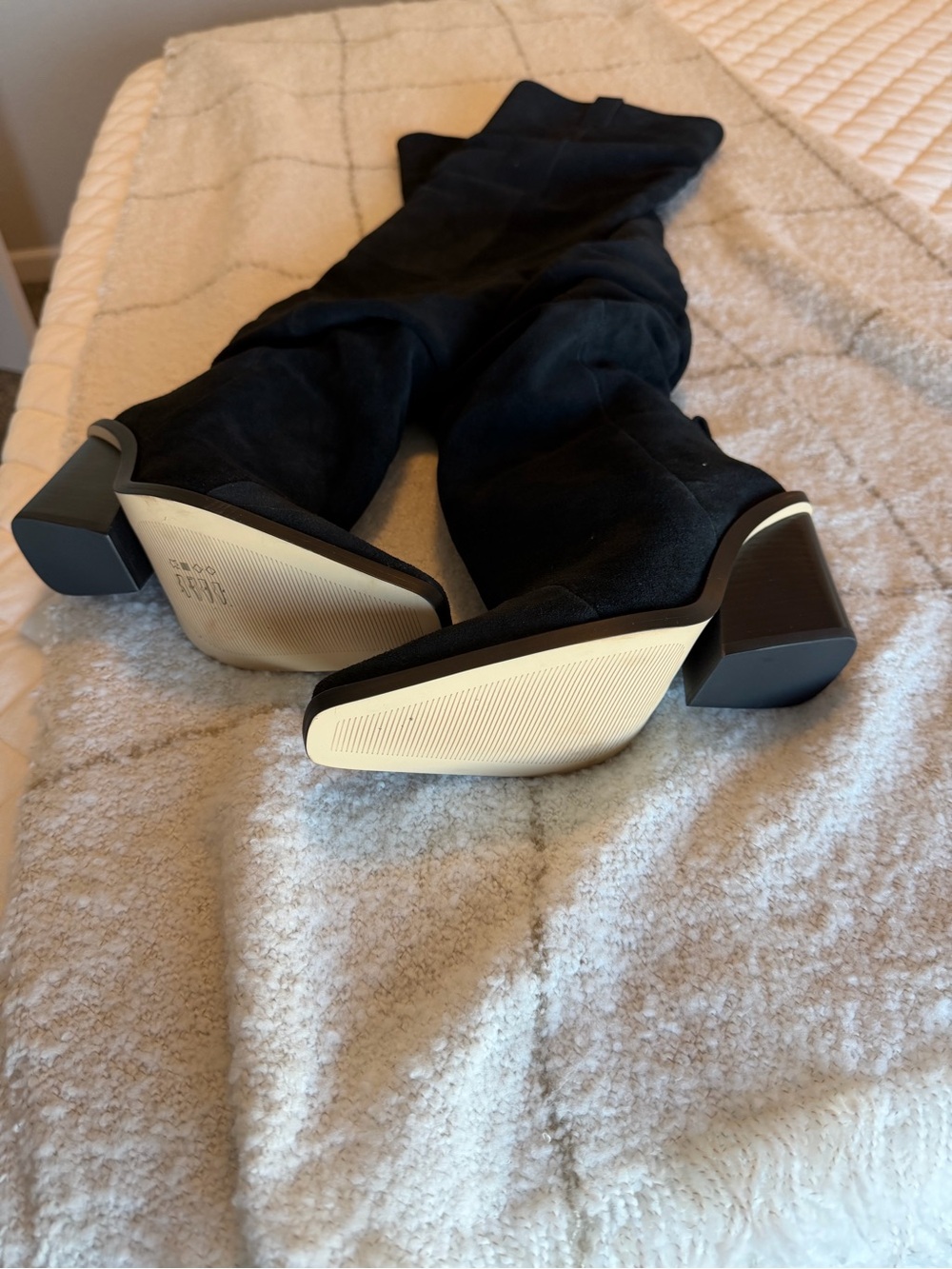 MICHAEL KORS Black Suede Slouch Heeled Boots - Picture 4 of 4